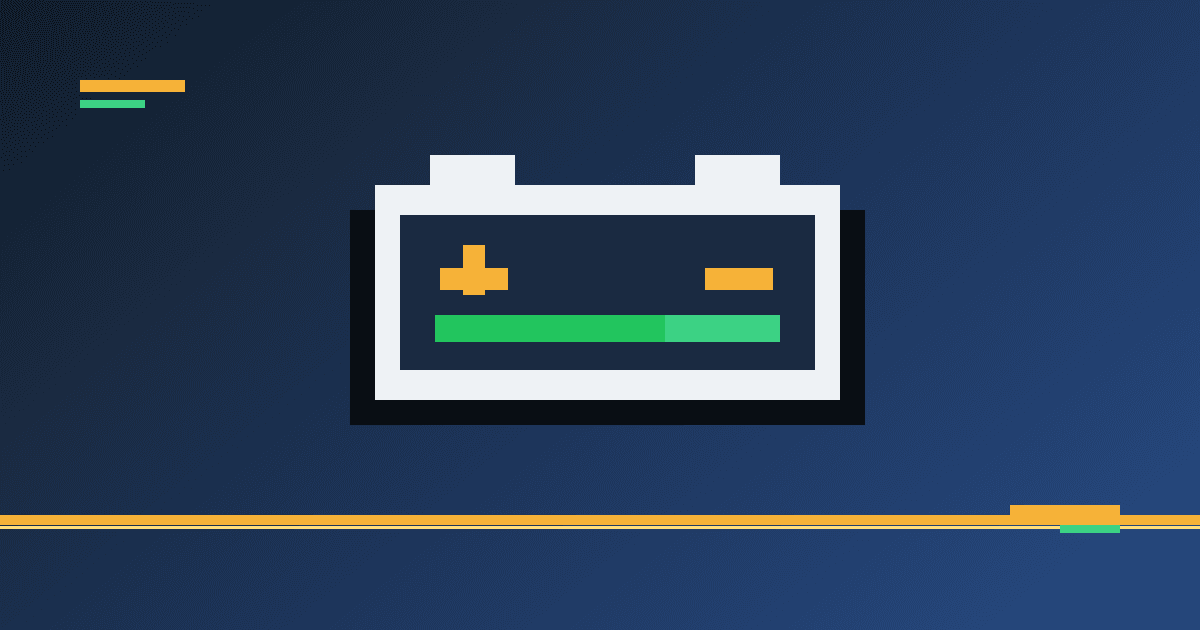 Car battery service in Houston illustration for Revline Auto Repair